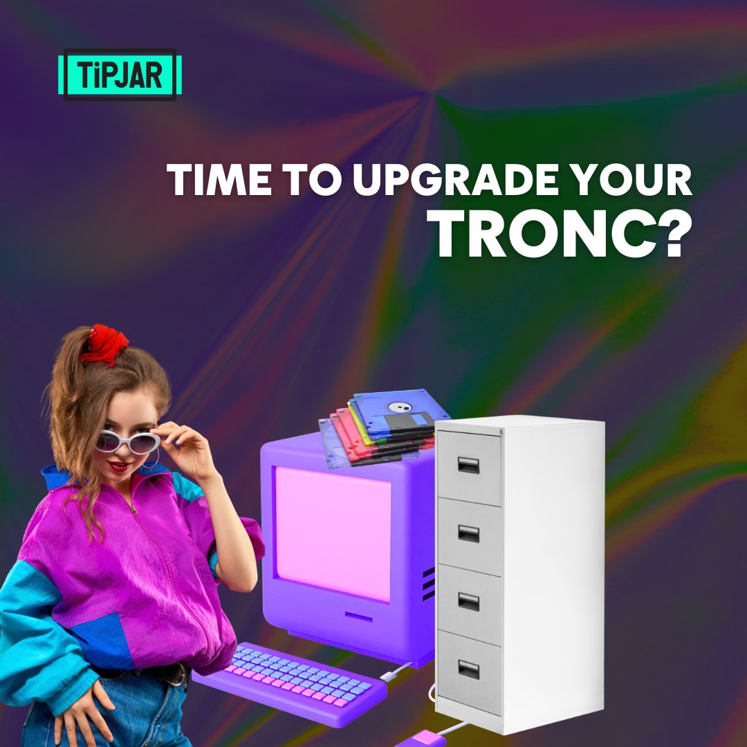 Is your tronc scheme stuck in the 90s? 🕺

Running a traditional tronc can feel like running a marathon in flip-flops – messy, inefficient, and no fun.

Meet Supertronc – the revolutionary digital tronc solution transforming tips across hospitality: wearetipjar.com/supertronc/?ut…
