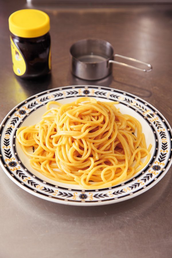Nigella_Lawson's tweet photo. The perfect Monday #RecipeOfTheDay: Spaghetti with Marmite! And I’ll have you know that this is no Anglo act of appropriation but the invention of that great Italian foodwriter, Anna del Conte https://t.co/rFh6wFLTge https://t.co/8dNOAShkJD