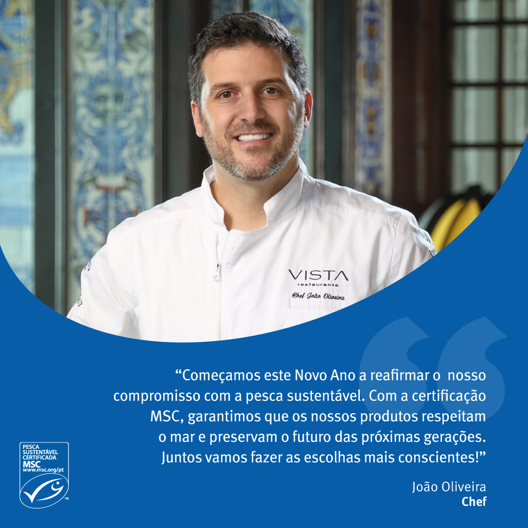 Neste novo ano, o chef João Oliveira, #EmbaixadorAzul <a href="/mscemportugal/">@MSCemPortugal</a>, desafia-te a saborear os produtos do mar de forma responsável e a fazer a diferença pelos #Oceanos. 💙 🌊 Sabe mais em bit.ly/3E58bYo
#MSC #PescaSustentavel