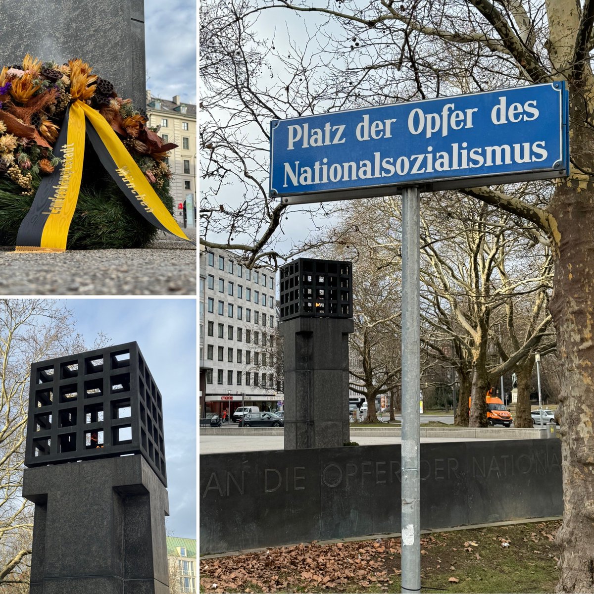 #WeRemember 🕯️
Der 27. Januar ist Internationaler Holocaust-Gedenktag. An diesem Tag legt die Stadt München alljährlich einen Kranz am Platz der Opfer des Nationalsozialismus nieder. Gemeinsam gegen das Vergessen!