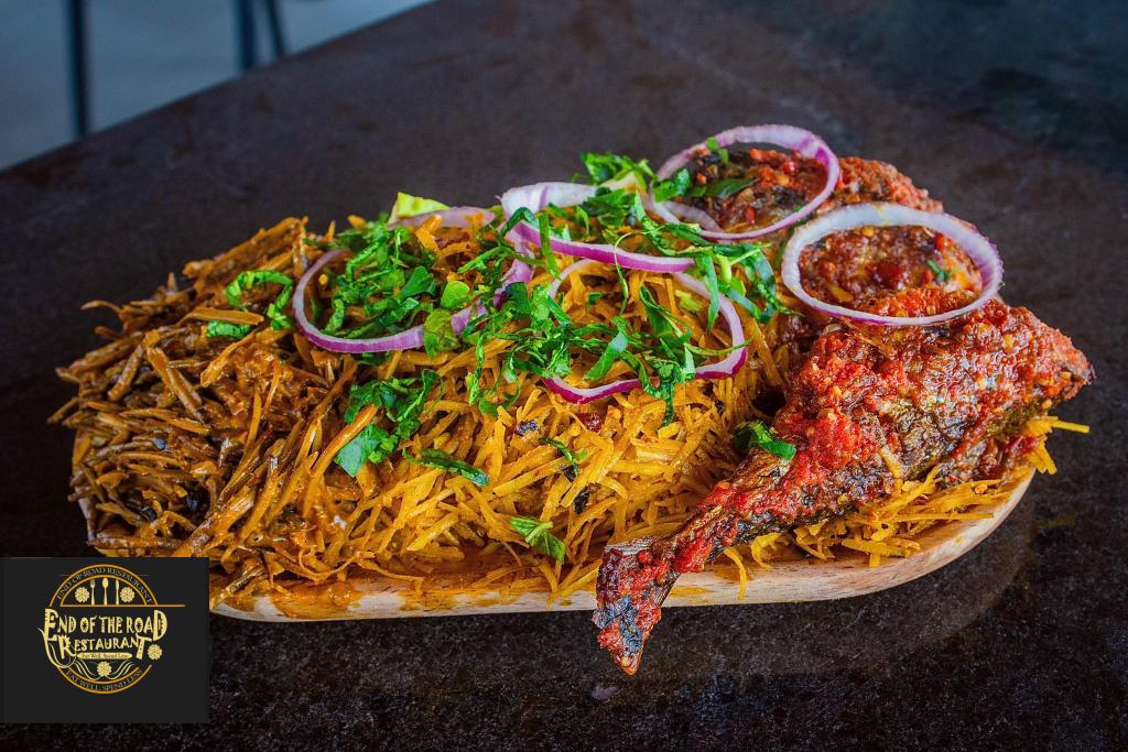 EOTRRestaurant's tweet photo. Because ordinary meals just won't cut it this week. 🫠

Treat yourself to End Of The Road's Special Abacha platter today! ✨️

(Better than how Mama made it 🤫)
.
.
.
For reservations &amp; inquiries, call: 09169410471
📍Chevron drive by Northern foreshore estate, 14 Mabin terrace. https://t.co/4ceOgl7hYr