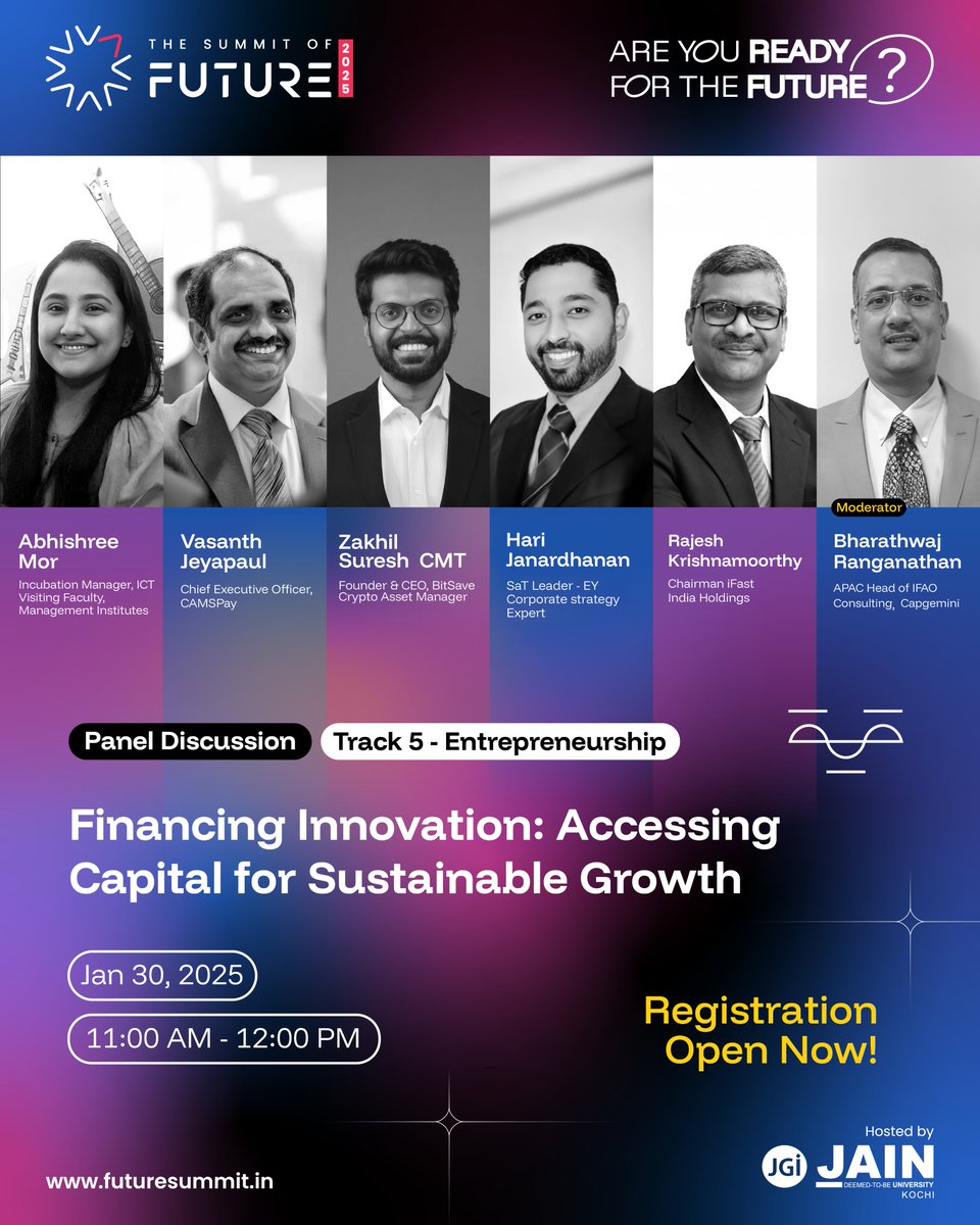 Join us for an insightful Panel Discussion on Financing Innovation and the strategies for accessing capital to support innovative ventures.