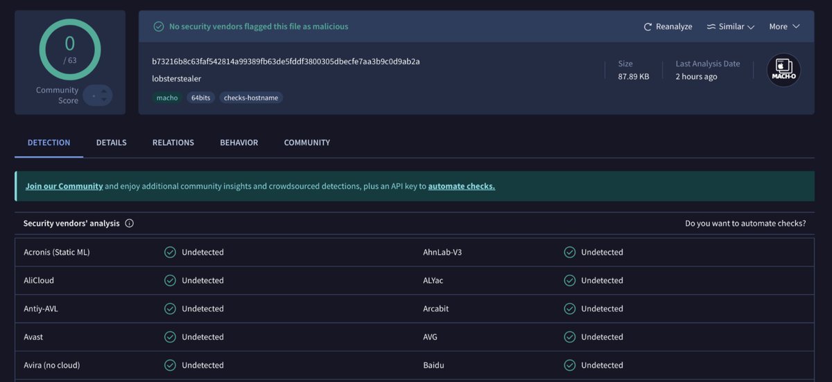 Moonlock Lab (@moonlock_lab) on Twitter photo 1/8: Did someone just add #CTF code to the #AMOS stealer?.. After analysis of a yet undetected ‘lobsterstealer’ sample discovered by <a href="/suyog41/">Yogesh Londhe</a>, we found a few noticeable things that differentiate it from regular filegrabbers we’ve seen before. 1/8: Did someone just add #CTF code to the #AMOS stealer?.. After analysis of a yet undetected ‘lobsterstealer’ sample discovered by <a href="/suyog41/">Yogesh Londhe</a>, we found a few noticeable things that differentiate it from regular filegrabbers we’ve seen before.