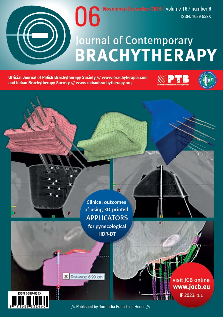 In the last #JOCB issue, you may find:
#BT #boost for #prostatecancer long-term results from Erlangen
termedia.pl/Prostate-brach…;
a scoping review on #bio-#absorbable #spacers
termedia.pl/Injectable-bio…;
and #skincancer treated with #eBx
termedia.pl/The-Elekta-Est…
#ThisIsBrachytherapy