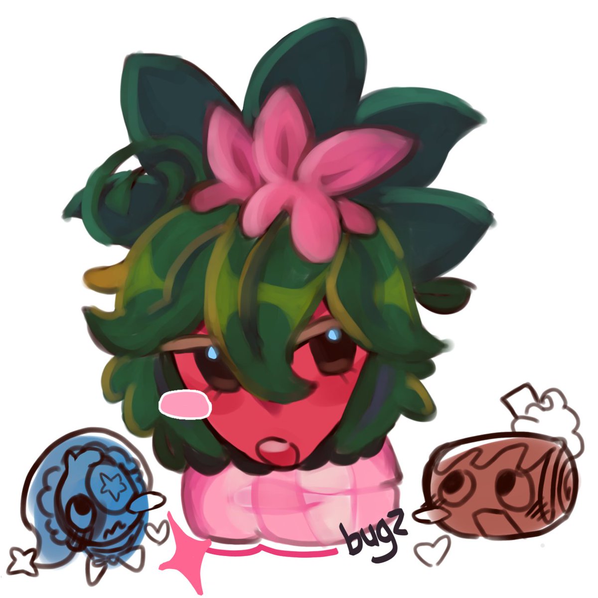 Iate_Bread's tweet photo. I can only blend properly on low quality canvases #dandysworldsprout #dandysworld #dandysworldart #moonberrycake #midnightbaking https://t.co/wVm0GzeC9y