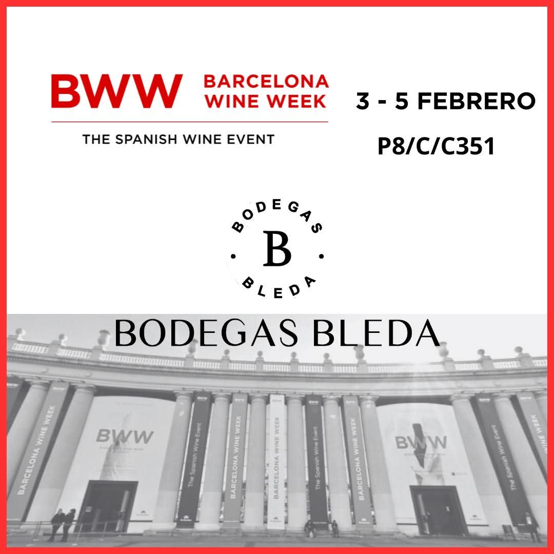 ¡Nos vemos en una semana!
📅Del 3 al 5 de febrero Bodegas Bleda estará participando un año más en Barcelona Wine Week 
📍Nos encontraréis en: Pabellón 8, Calle C, Stand C351.
Os esperamos. 🍷😉
#Wine #Vino #BWW #DOPJumilla #Barcelona #BodegasBleda