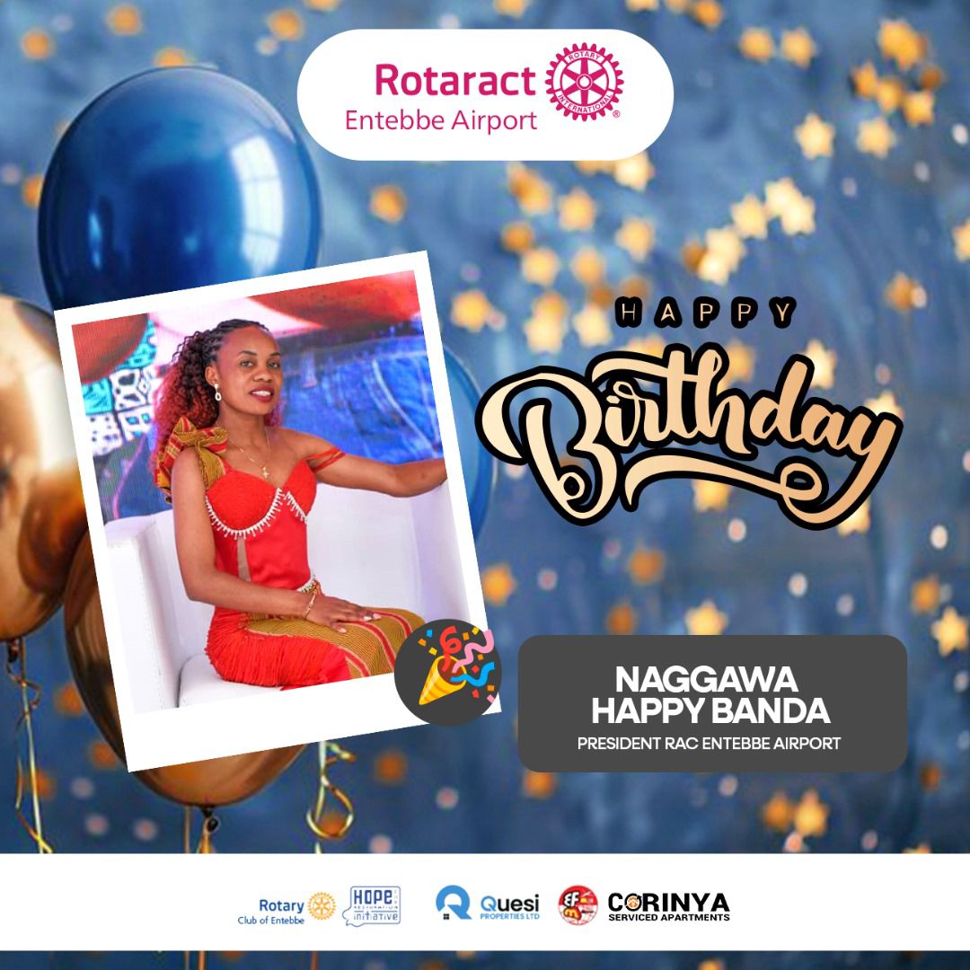 ROTARACT ENTEBBE AIRPORT-THE PILOTS โโโ - RID9214 (@rctebb) on Twitter photo Dear <a href="/HappyBanda14/">Happy Banda</a>
On your special day, we celebrate not only the anniversary of your birth but also the remarkable leadership and inspiration you bring to our club.
May this year bring you unparalleled joy, success, and fulfillment.
Happy belated birthday our President. Dear <a href="/HappyBanda14/">Happy Banda</a>
On your special day, we celebrate not only the anniversary of your birth but also the remarkable leadership and inspiration you bring to our club.
May this year bring you unparalleled joy, success, and fulfillment.
Happy belated birthday our President.