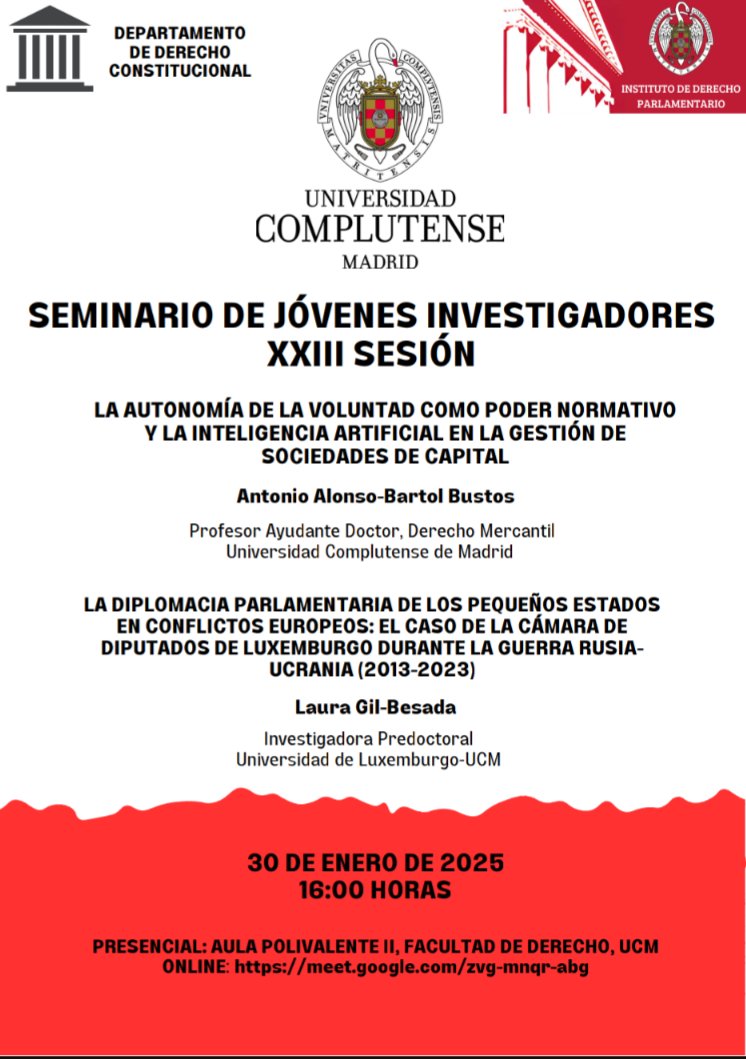 Instituto de Derecho Parlamentario (UCM) tweet media