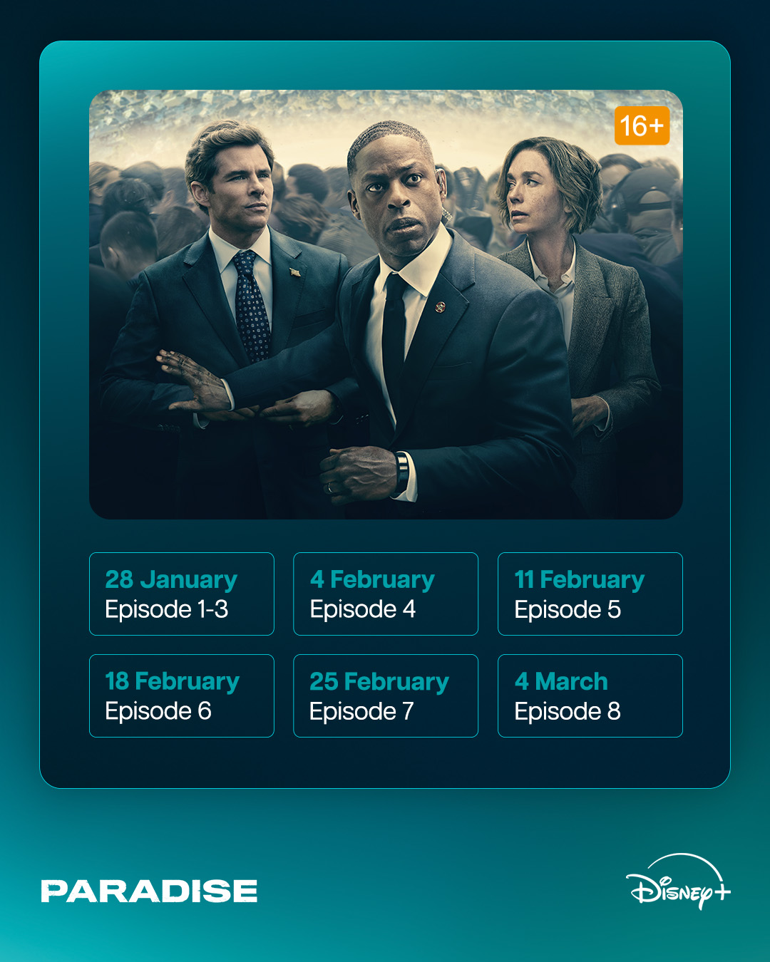 Paradise S1 release data poster op Star van Disney Plus België