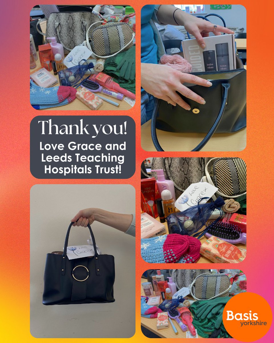 Basis Yorkshire (@basisyorkshire) on Twitter photo A massive thank you to Love Grace and the <a href="/LeedsHospitals/">Leeds Teaching Hospitals</a>! 🧡 We received a generous donation of 40 handbags filled with toiletries and gifts for the women and young people we support.👜🎁
We just know these gifts will make a difference to the people we support
#charity #Leeds A massive thank you to Love Grace and the <a href="/LeedsHospitals/">Leeds Teaching Hospitals</a>! 🧡 We received a generous donation of 40 handbags filled with toiletries and gifts for the women and young people we support.👜🎁
We just know these gifts will make a difference to the people we support
#charity #Leeds