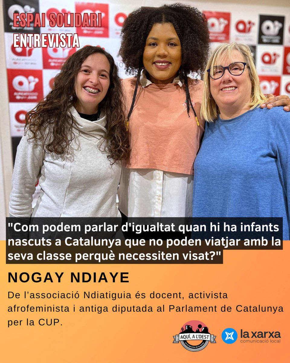Avui a l'Espai Solidari, ens acompanya Nogay Ndiaye. Amb la seva veu compromesa, parlarem de la realitat de les persones afrodescendents a Catalunya i del racisme estructural que afecta la societat. 

📻 Cada dilluns a partir 17.15h a la teva ràdio local!