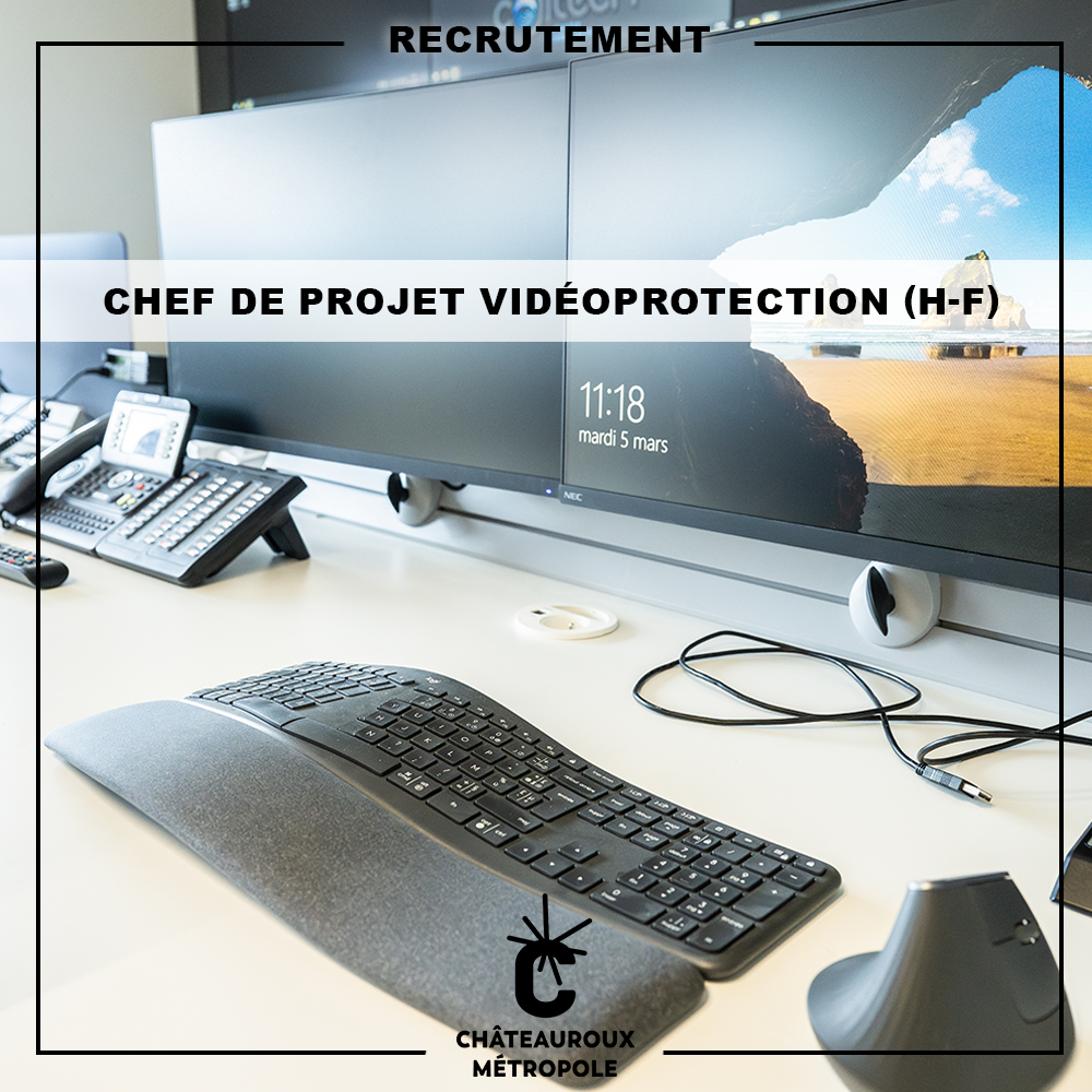Chateauroux36's tweet photo. [#RECRUTEMENT] #ChâteaurouxMétropole vous informe de la vacance du poste de Chef de projet vidéoprotection au sein de la Direction mutualisée des Systèmes d’information et de la Transition numérique (#DSITN).

➡️ Consultez la fiche de poste et #postulez en ligne avant le 28 février 2025 sur : https://t.co/1O0yfVzMz1

➡️ Retrouvez toutes nos offres d'#emploi disponibles sur : https://t.co/N8Y9hJiPGD