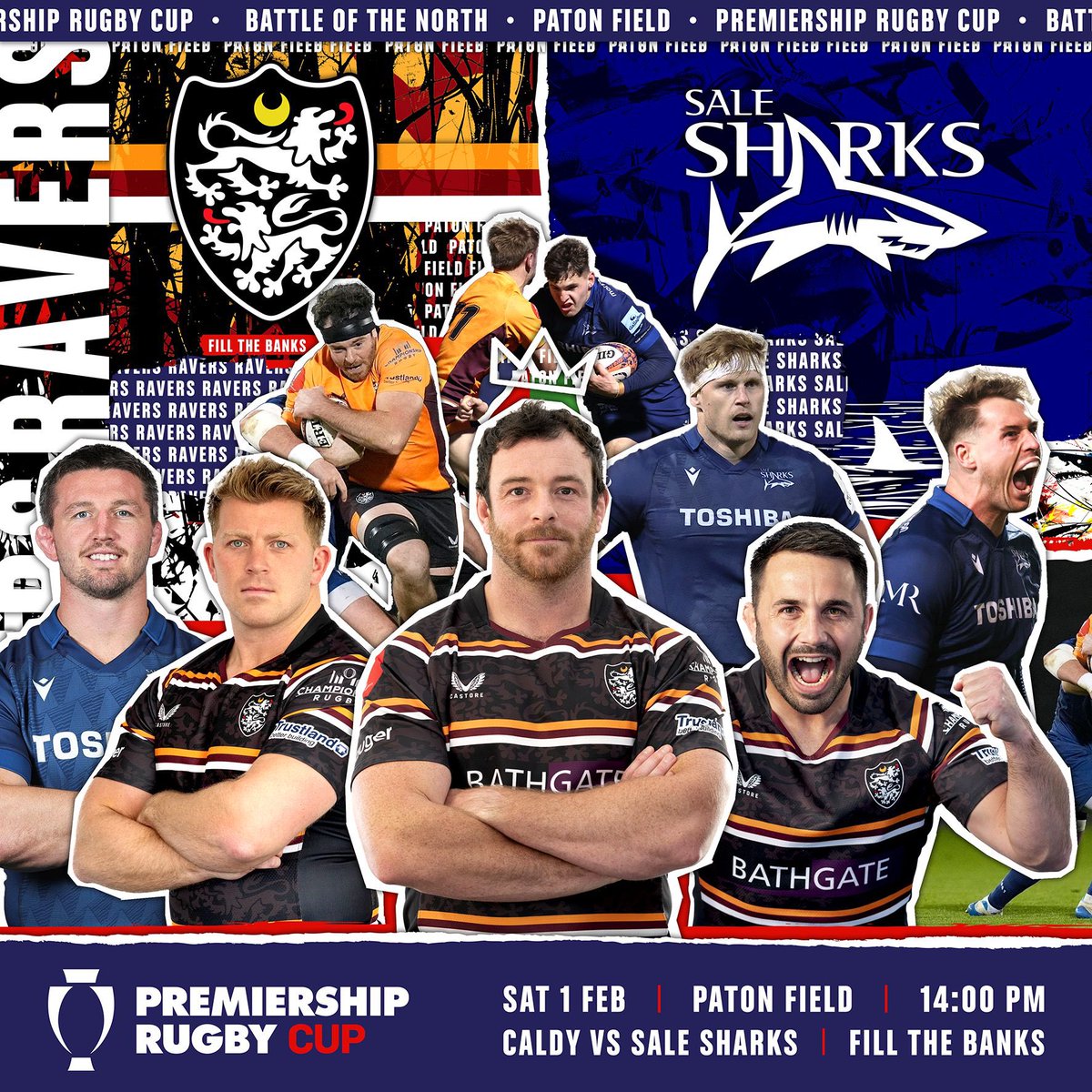 𝗡𝗲𝘅𝘁 🆙

<a href="/premrugby/">PREM Rugby</a> Cup returns.
We welcome <a href="/SaleSharksRugby/">Sale Sharks 🦈</a> to Paton Field this Saturday.
Fill the Banks. Get behind your Ravers.

📆 1st February
⏰ 2.00PM
🏆 <a href="/premrugby/">PREM Rugby</a> Cup Round 4

Get your tickets now, this is set to be a cracker ⤵️

caldyrugbyclub.com/buy-tickets-me…

#Ravers