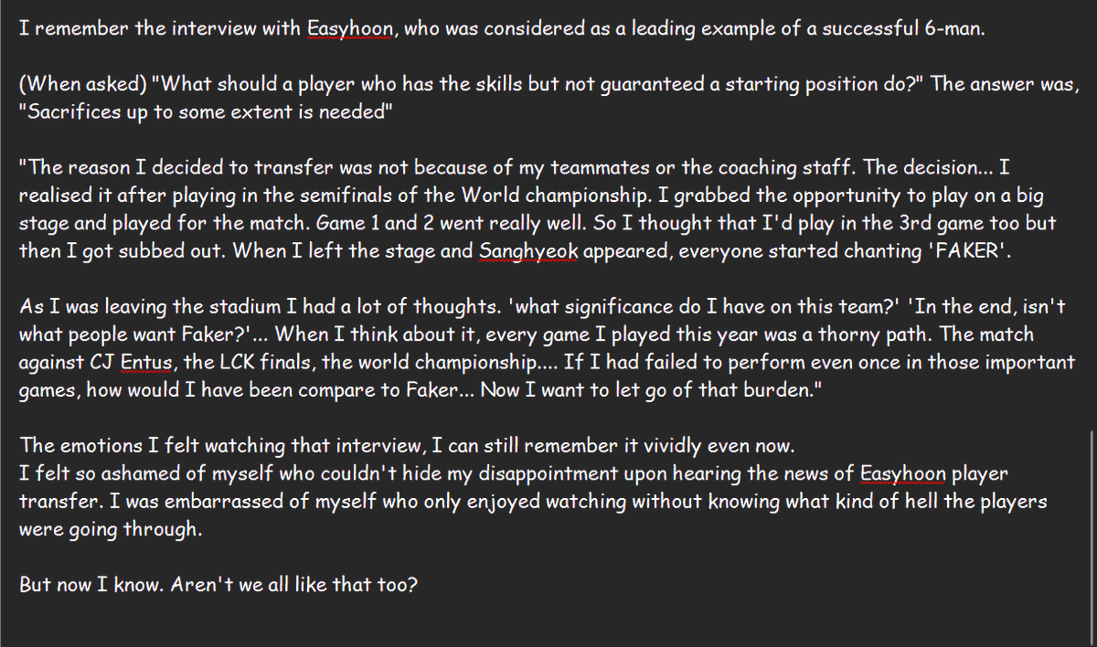 jibdolizzy's tweet image. I tried my best translating this to not sound too weird without changing its meaning. I resonate with what OP was saying so I did this. People are free to disagree by saying sport should be a cold-hearted place where only performance matters and so on. But history has shown +