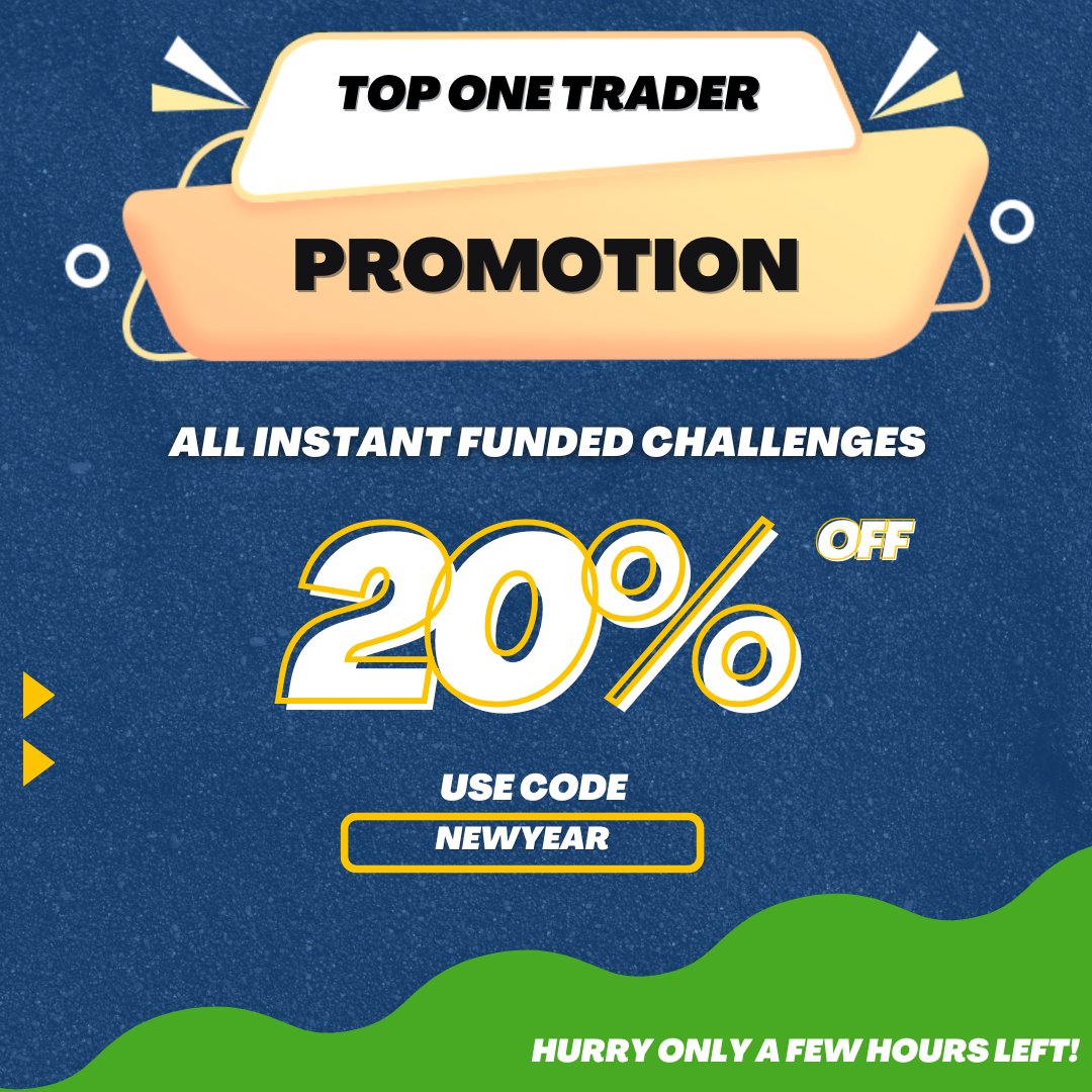 TradeNoted_com's tweet photo. Promo By @TopOneTrader
⏰ Limited Time 20% Off On All Instant Funded Accounts!
Coupon Code: NEWYEAR
Get It Here >>> https://t.co/TJEXk6mts4
#Promo #TopOneTrader https://t.co/uG6fAjZ1Kf