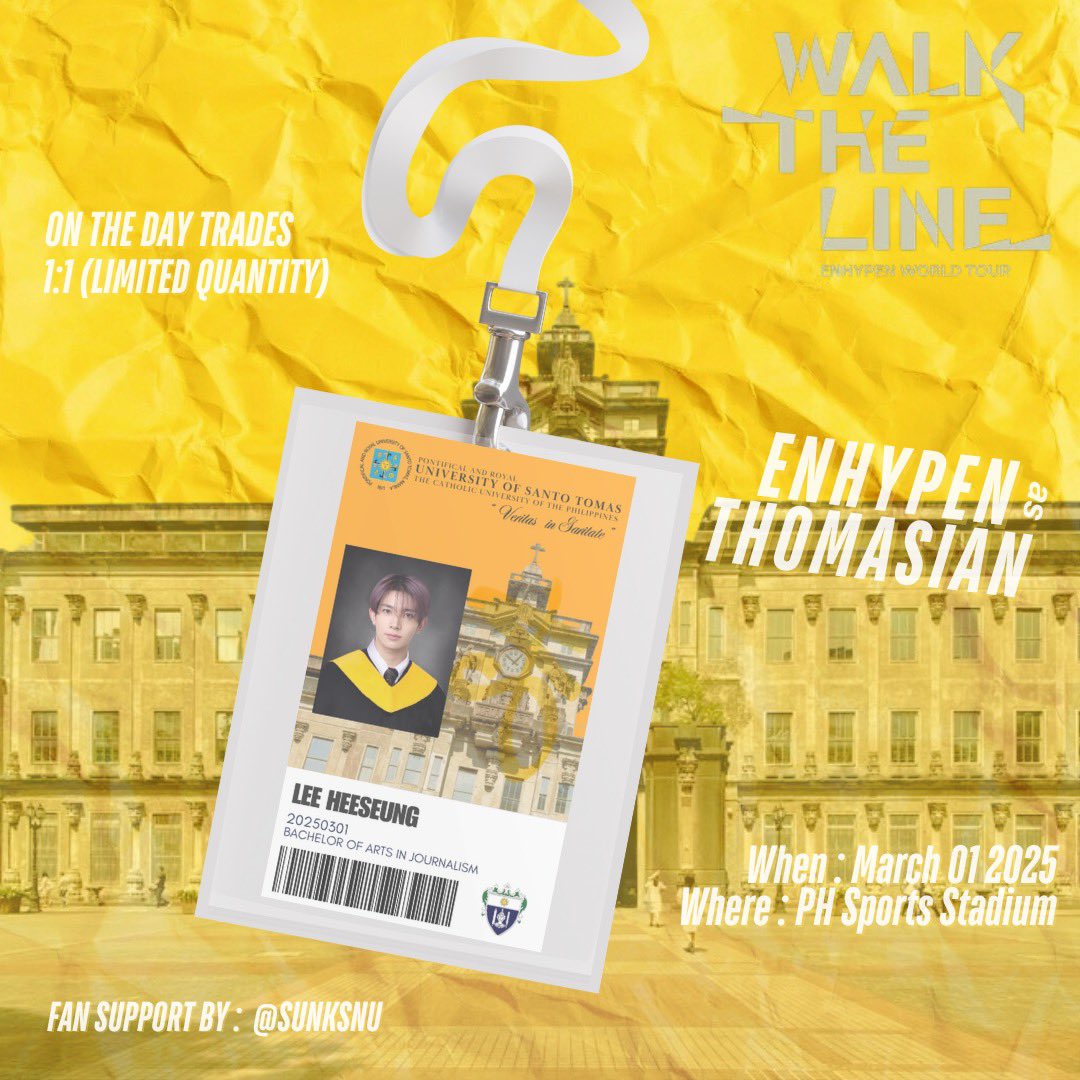 lhscadee's tweet photo. :¨·.·¨: 
 `·.. enhypen in bulacan 
ENHYPEN (OT7) AS THOMASIANS 
~ fan support and layout by @sunksnu 

🐯 mbf, like &amp; retweet 
🐯 limited quantity
🐯 will go priv on the day 

heeranghae !! 

credits to @hankives 4the pictures
#WALKTHELINE_IN_BULACAN #WALKTHELINE_IN_ASIA #ENHYPEN https://t.co/1Nv2093Xcl