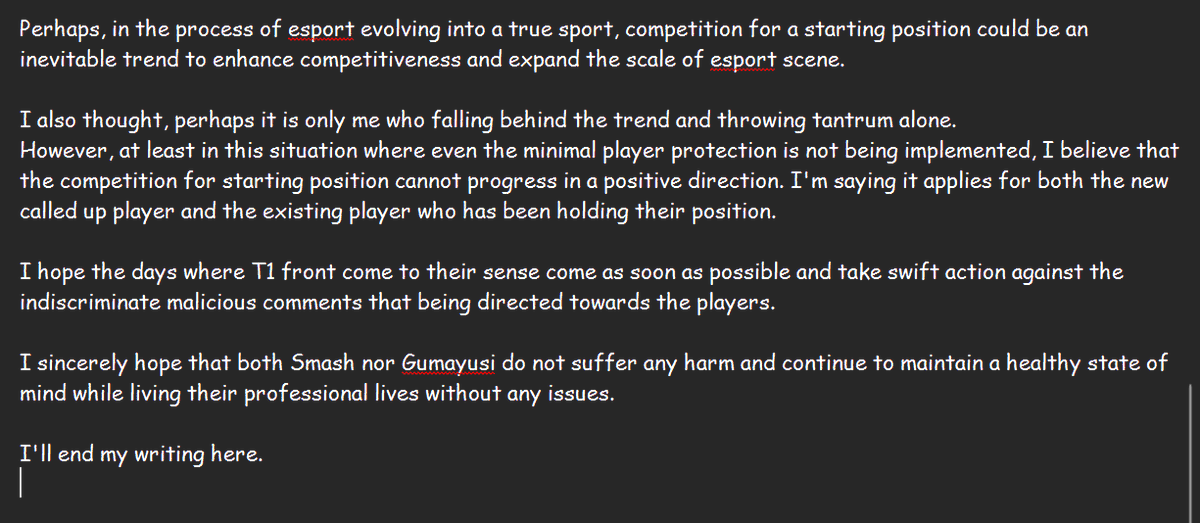 jibdolizzy's tweet image. I tried my best translating this to not sound too weird without changing its meaning. I resonate with what OP was saying so I did this. People are free to disagree by saying sport should be a cold-hearted place where only performance matters and so on. But history has shown +