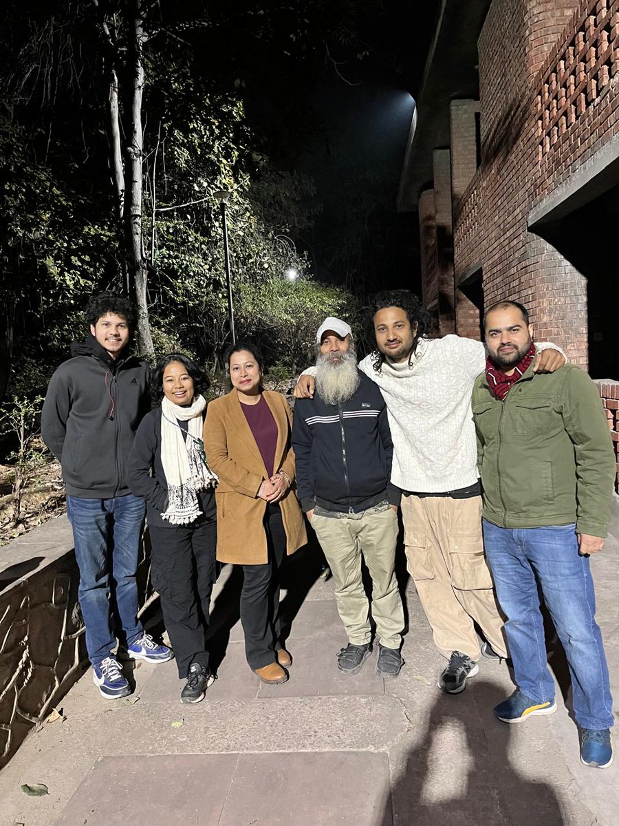 A beautiful evening spent with the most creative friends at JNU, New Delhi