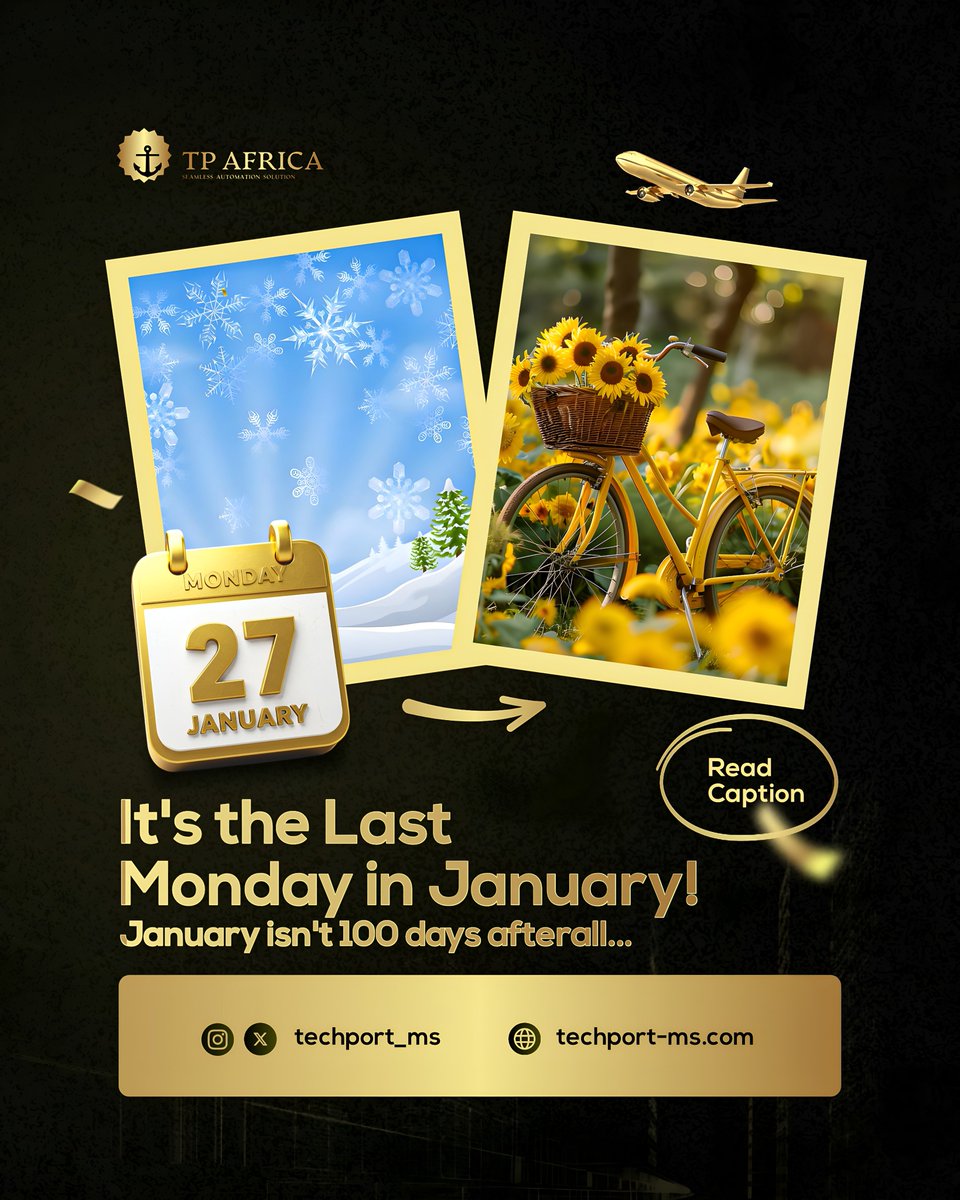 Turns out, January isn’t 100 days long after all! 📦✨ But with our swift logistics, every day feels like a breeze. 
Let’s make every delivery count this year! 🚛💨 #EfficientLogistics #NewYearMomentum