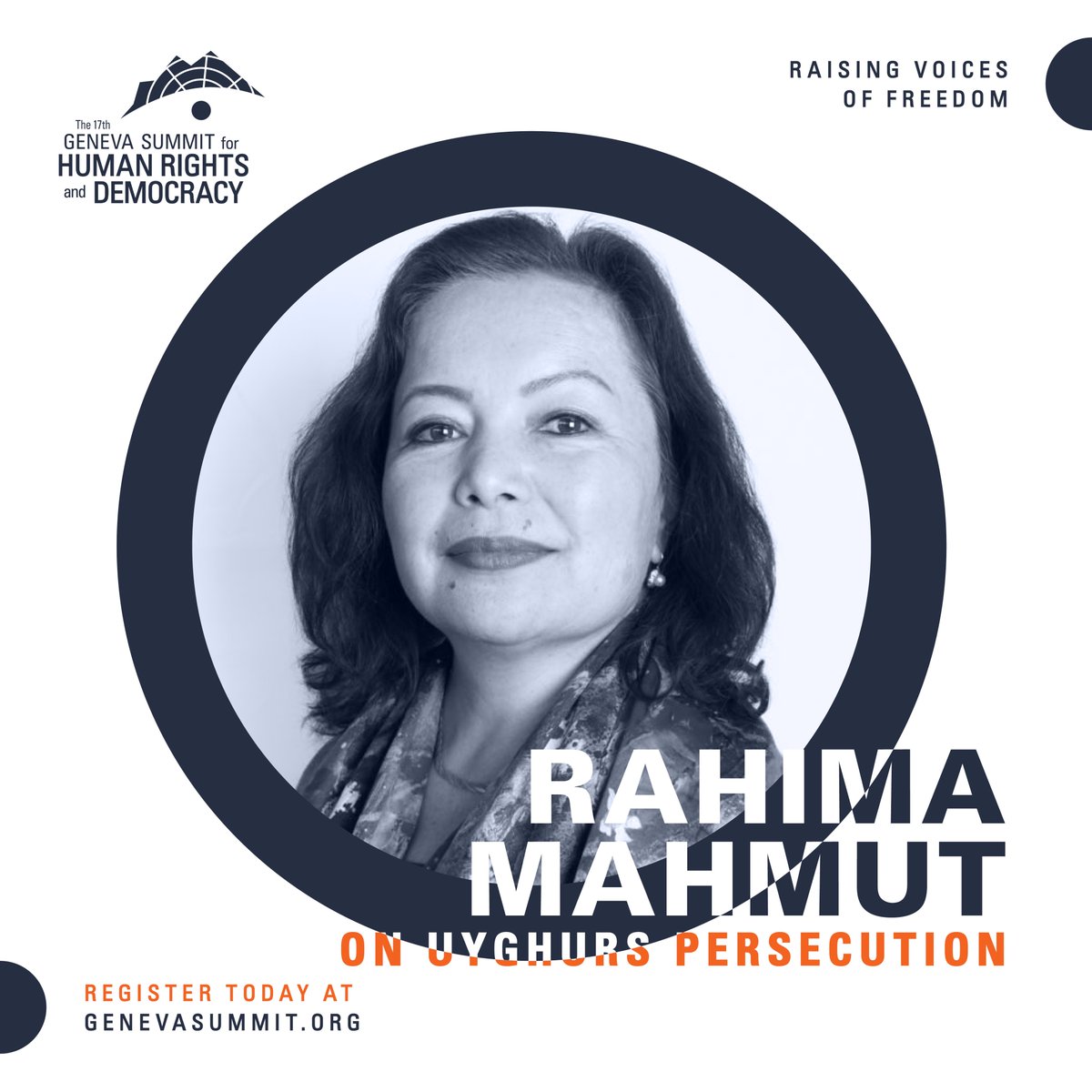 The Geneva Summit for Human Rights and Democracy (@genevasummit) on Twitter photo 📣 SPEAKER ANNOUNCEMENT: <a href="/MahmutRahima/">Rahima Mahmut</a>, Uyghur human rights activist, translator, and singer, will testify at #GenevaSummit2025 on February 18.
Mahmut has promoted the voices of those the CCP has sought to silence and interpreted witness testimonies for a BBC report exposing 📣 SPEAKER ANNOUNCEMENT: <a href="/MahmutRahima/">Rahima Mahmut</a>, Uyghur human rights activist, translator, and singer, will testify at #GenevaSummit2025 on February 18.
Mahmut has promoted the voices of those the CCP has sought to silence and interpreted witness testimonies for a BBC report exposing