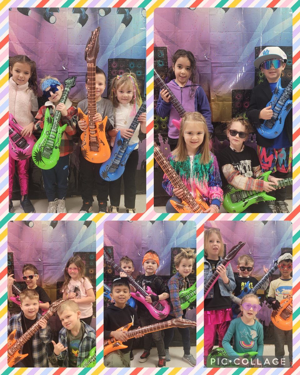 Happy 100th Day of Kindergarten.  Our class is Rocking Out on the 100th day of school.  #dg58pride #LEchoosesHAPPY
