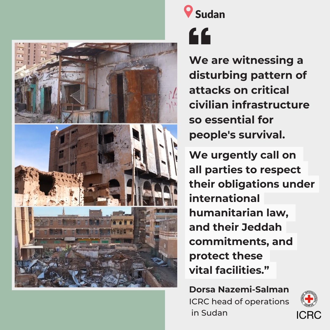 📍 Sudan | The devastating impact of conflict continues to escalate. Attacks on civilians &amp; critical infrastructure (such as water stations and power plants, among others) are cutting millions off from clean water, electricity, and healthcare.

Read more👉🏼 ms.spr.ly/6011URcmc