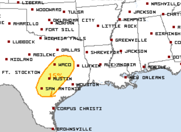 frontierfcst's tweet photo. A return to increased severe weather activity is anticipated towards the middle of this week across portions of the Southern Plains, especially across portions of Central to Eastern Texas (Wed. &amp; Thurs.), with all severe hazards possible. 

#TXwx #weather #severewx https://t.co/qTOupTDrI1