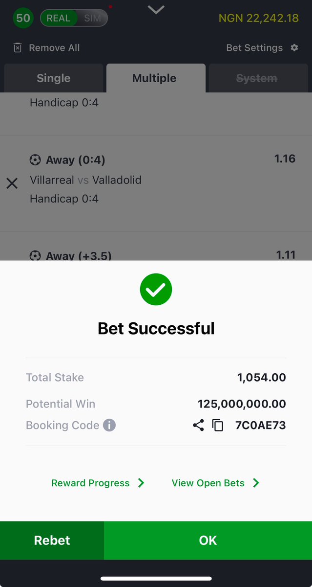 Handicap 

Breakthrough ticket 

Don’t bet with sporty gift because of cash out 

Like and repost !!!!