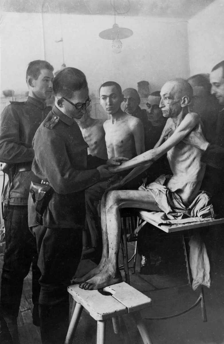 IsaacRowlett's tweet photo. Oświęcim, Poland — 80 years ago today

The Soviet Red Army liberated the Auschwitz, where only a few thousand of the Jews and other prisoners remained of the 1.3 million sent to the death camp since 1940. Even the war-hardened Soviets were horrified by what they saw. https://t.co/F8A1VcUYRF
