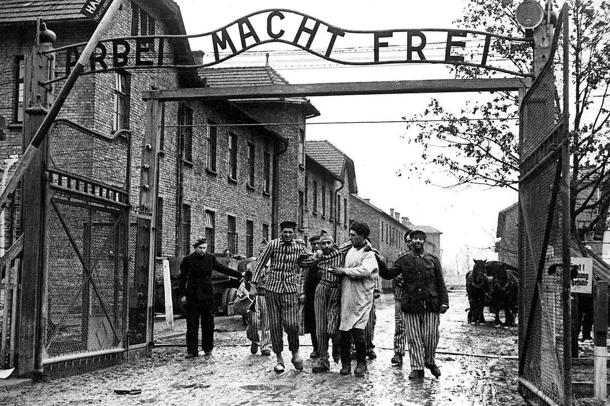 IsaacRowlett's tweet photo. Oświęcim, Poland — 80 years ago today

The Soviet Red Army liberated the Auschwitz, where only a few thousand of the Jews and other prisoners remained of the 1.3 million sent to the death camp since 1940. Even the war-hardened Soviets were horrified by what they saw. https://t.co/F8A1VcUYRF