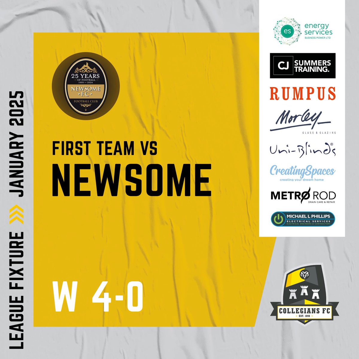 CollegiansFC1's tweet photo. WEEKEND RESULTS ⚽️ https://t.co/kLGBVbHHdy