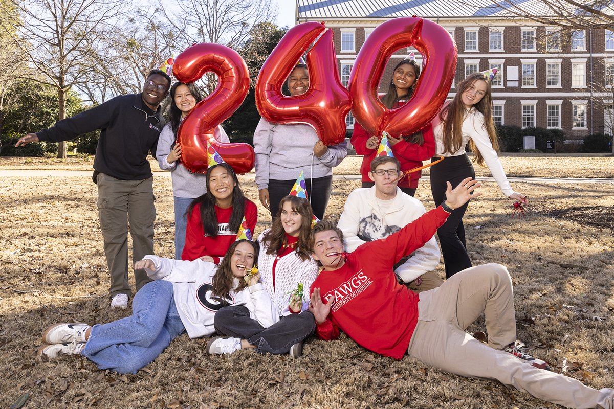 universityofga's tweet image. Founded on this day in 1785, the University of Georgia is celebrating its 240th anniversary today! 🎂