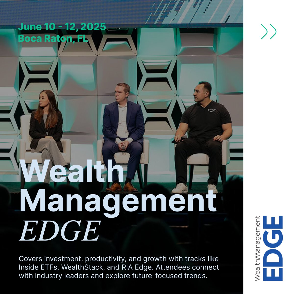 ARQA_AI's tweet photo. #WealthManagementEdge is one of the most prominent #wealthmanagement conferences, covering investment, productivity, and growth with tracks like @InsideETFs, @wealth__stack, and @RIA__Edge . Attendees connect with industry leaders and explore future-focused trends. @wealth_mgmt
🗓 June 10-12, 2025
📍 Boca Raton, FL