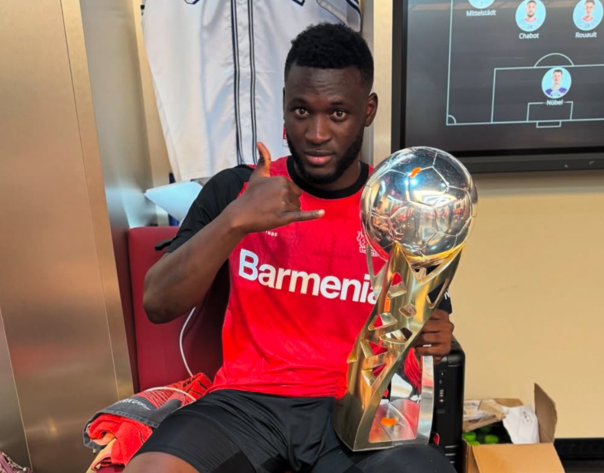 FabrizioRomano's tweet photo. 🚨🟡🔵 More on Victor Boniface and Al Nassr story.

Understand Al Nassr delegation is now in Germany to negotiate with both player side and Bayer Leverkusen.

Talks underway, as revealed. Boniface and Jhon Durán are the two main names on Al Nassr list. https://t.co/Nk39g9SlX7