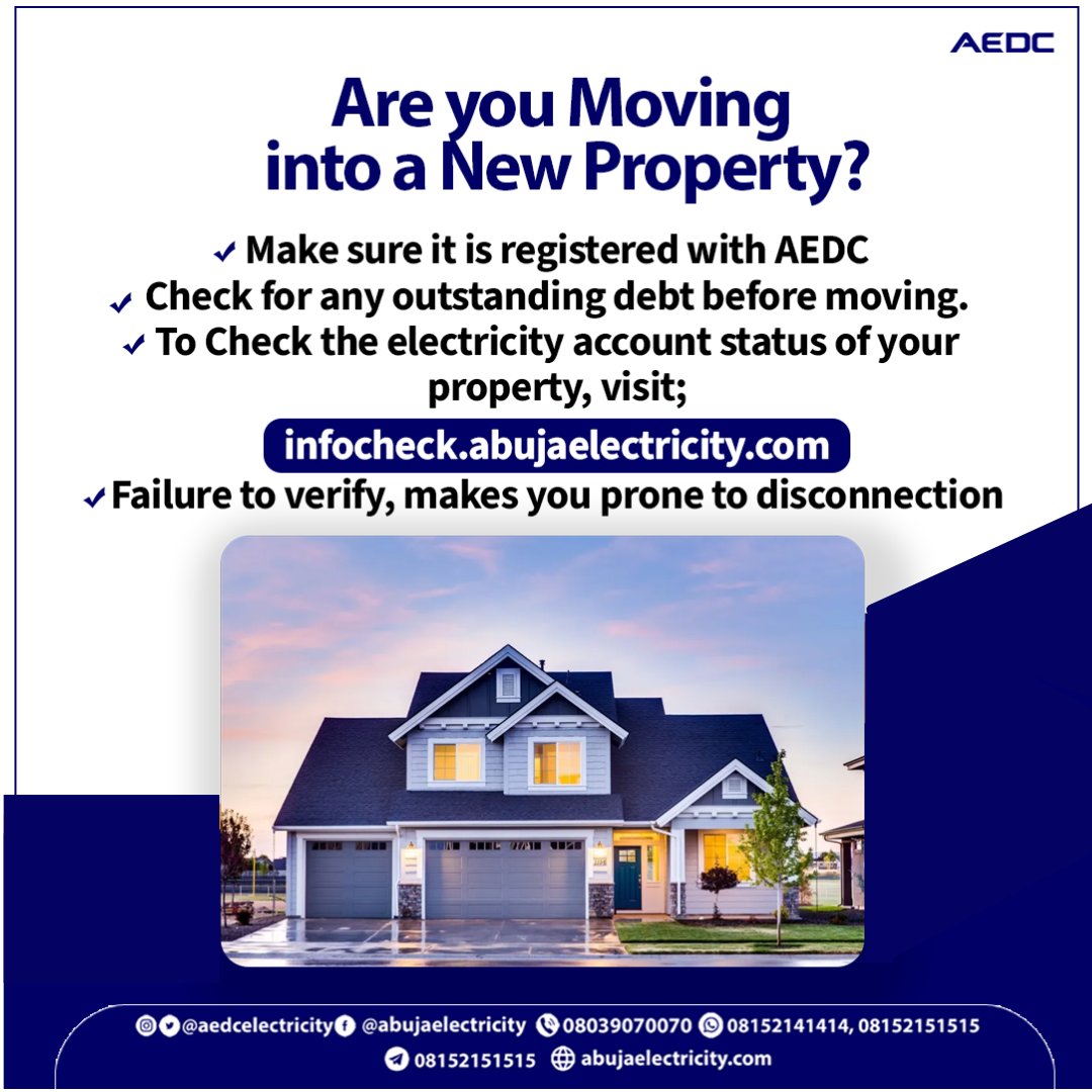 aedcelectricity's tweet photo. Your peace of mind starts with a quick check.
Visit https://t.co/wggfVYTAfK
Don’t risk being left in the dark!
#Infocheck
#StayUpdated
#PowerofCommitment https://t.co/MfgbR6BhLh