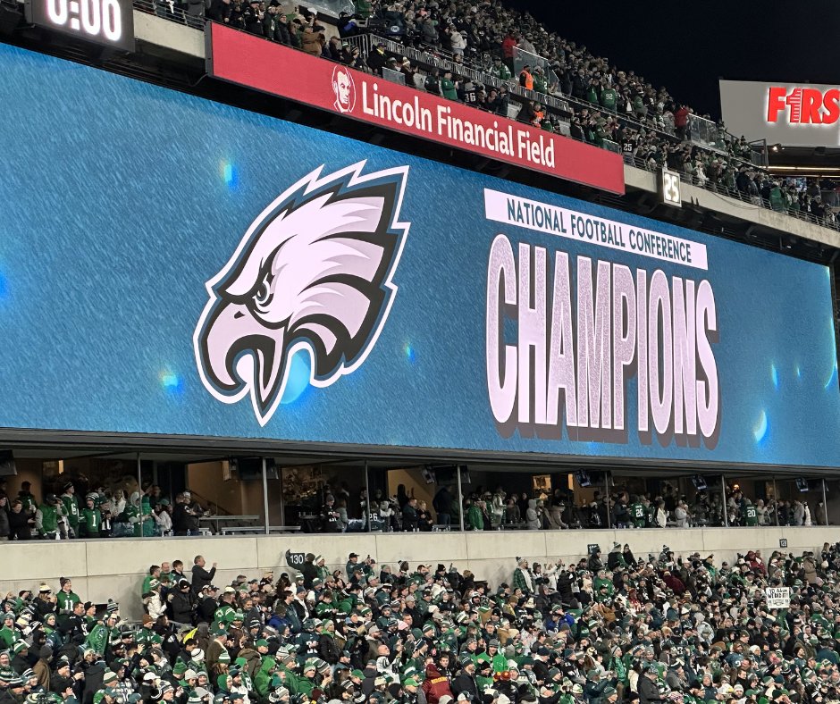 Harrison_Grp's tweet photo. 🏈 A big congratulations to the NFC Champion Philadelphia Eagles! 🏆 
It’s a privilege to call such an extraordinary team one of our valued clients. LET's GO SUPER BOWL LIX!
 
(Photo taken @ the Linc and is not endorsed by/or affiliated w/ the Eagles or NFL.) https://t.co/DP7iv9QySg