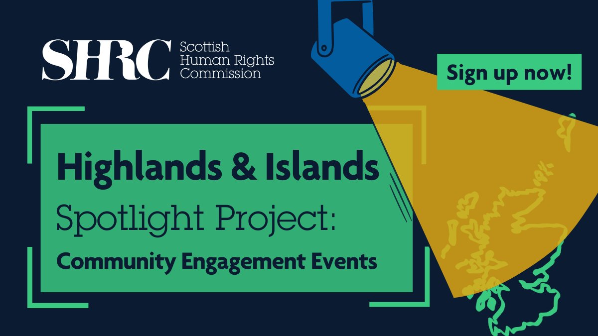 The Commission is revisiting the Highlands &amp; Islands to share findings from our report on economic, social and cultural rights. 

We’re hosting events in Feb/March to help human rights defenders advocate for change. Please book via the Eventbrite website: bit.ly/40LJAB0