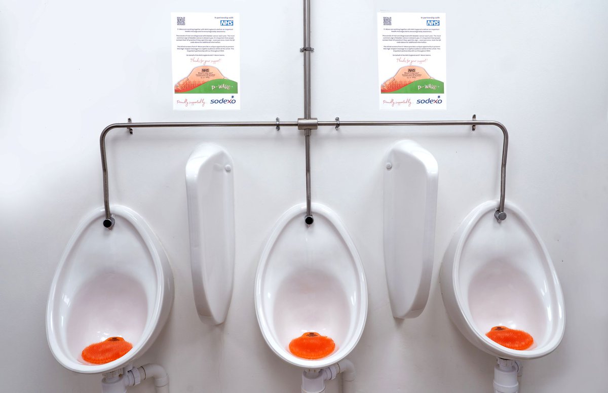 Sodexo UK &amp; Ireland and phs Group are supporting the NHS and helping to spread an important men’s health message – “Blood in your pee? Contact your GP practice” – via specially branded awareness-raising urinal mats in washrooms nationwide.

cleaning-matters.co.uk/page_1297147.a…

<a href="/PWaveHQ/">P-Wave®</a>