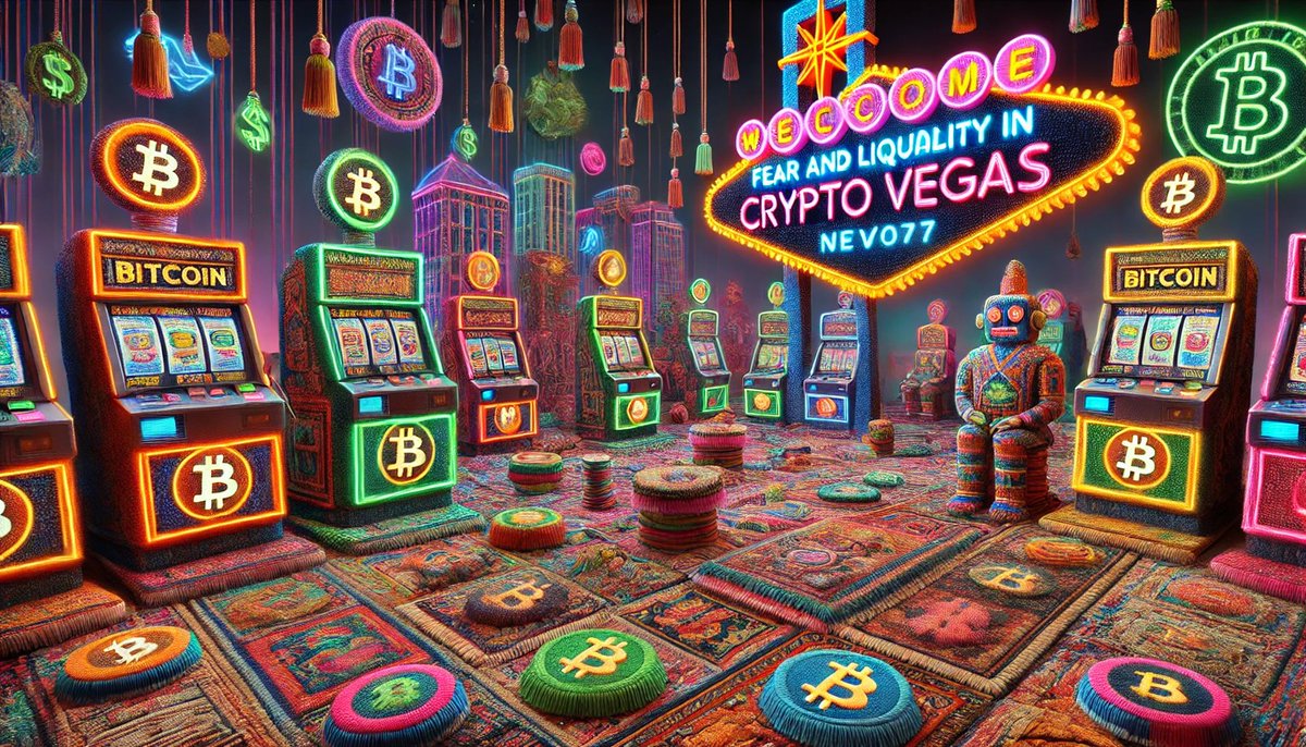 RUGGING FOR 20K IS SMOOTH BRAIN BULLSHIT. WE'RE GOING TO WAIT UNTIL WE BREAK THE LAWS OF PHYSICS THEMSELVES BEFORE WE RUG. MORE INFO IN OUR BIBLE: FEAR AND LIQUIDITY IN CRYPTO VEGAS. BUY IT AND KNOW THE SECRETS. #BITCOIN #MEMECOIN LATE•STAGE•CAPITALISM amazon.com/dp/B0DSQ89V22