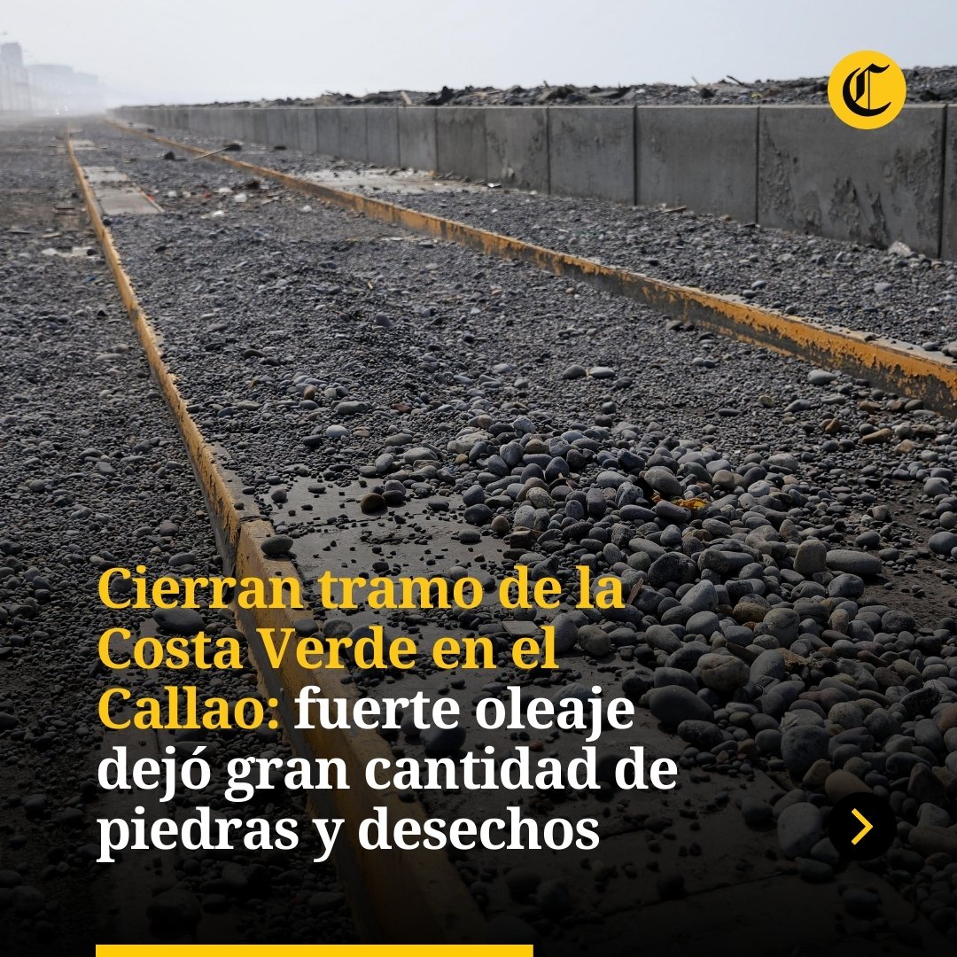 elcomercio_peru's tweet photo. 🌊🛑🚧 La Municipalidad Provincial del Callao informó a la ciudadanía que, debido a fuertes oleajes anómalos, se ha dispuesto el cierre temporal de un tramo de la Costa Verde. Las intensas olas han causado inundaciones, dejando piedras y desechos en la vía, lo que representa un peligro para peatones y conductores. 

Todos las zonas más afectadas en esta nota: https://t.co/dRnsscZmZ4

(📷: Joel Alonzo | GEC)