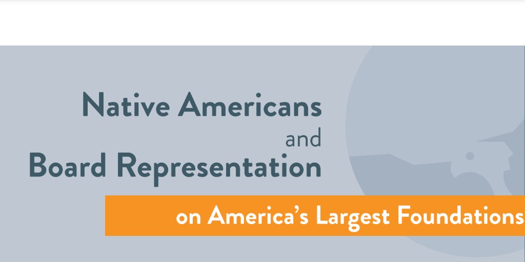 "Call to action: Foundations need to actively take steps to increase Native American
representation on their boards of directors." firstnations.org/wp-content/upl…