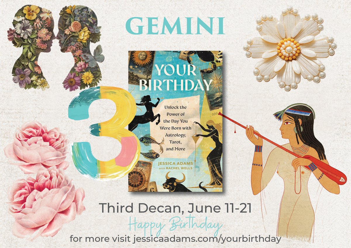 Happy Birthday to all Gemini Third Decan.
Find out how your decan affects your personality and destiny here
jessicaadams.substack.com/p/your-egyptia…

Celebrate someone special by sending them a personalised astrology e-card: jessicaadams.com/2020/05/28/pay…