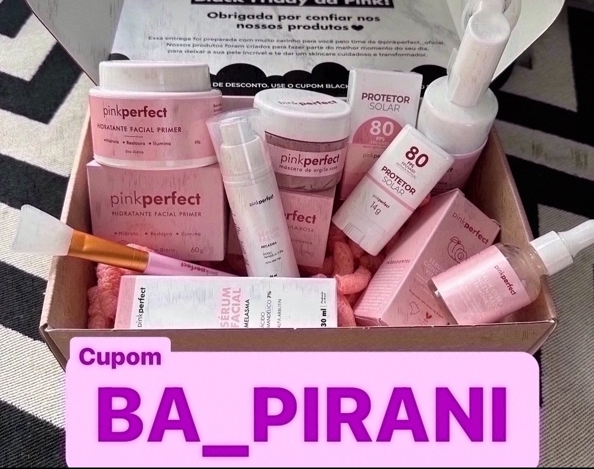 ba_pirani's tweet photo. Cupom de desconto PINK PERFECT
๐ธ BA_PIRANI ๐ธ
.
Aproveitem!! PINKPERFECT
#CupomDeDesconto #pinkperfect #skincare #cupompinkperfect https://t.co/Eo2rBkqBOd
