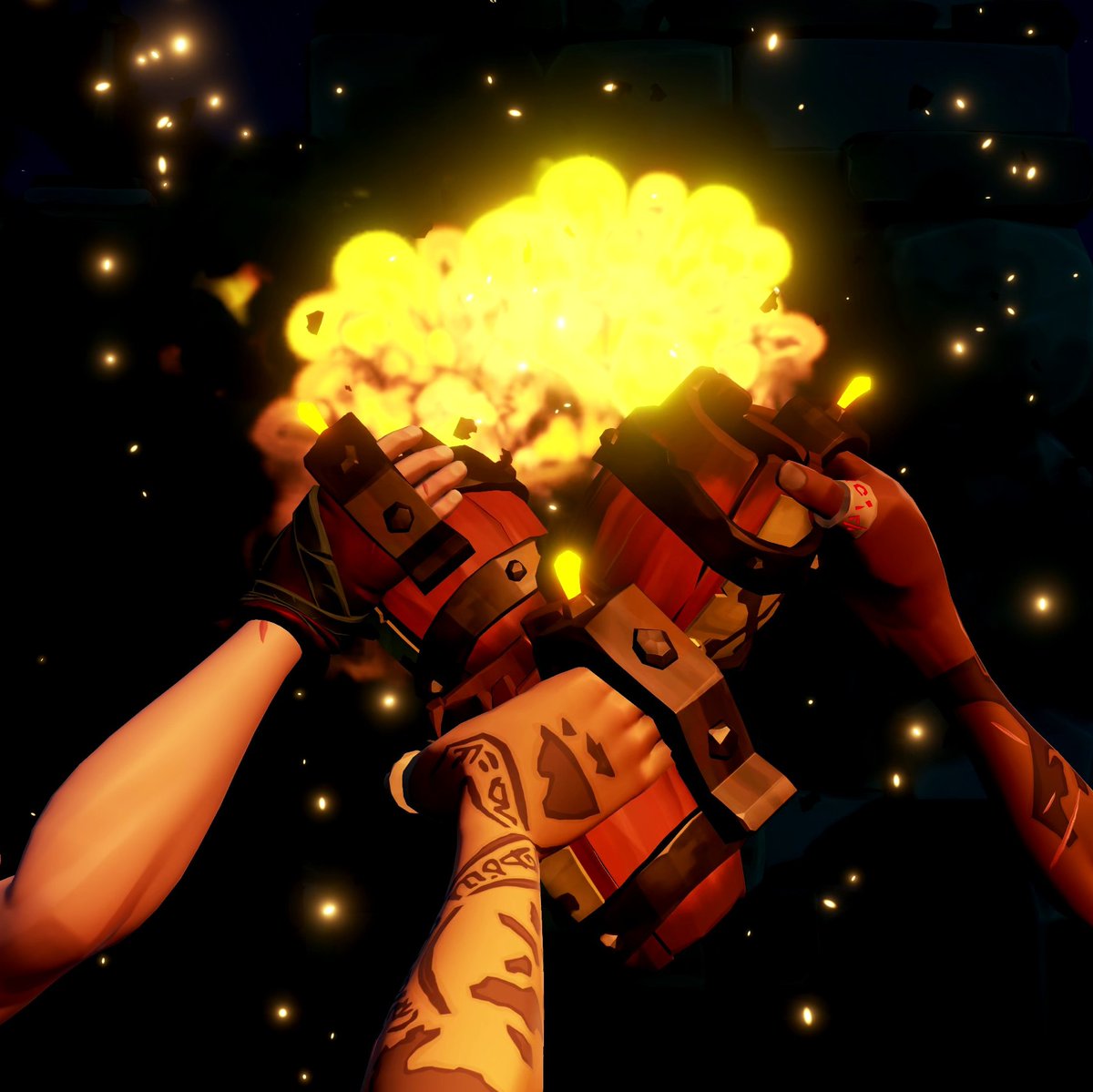 "Cheeers !🍻💥"

Theme : Explosions
#SoTShot #SeaOfThieves