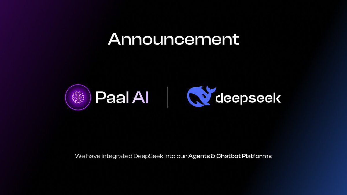 Excited to share that <a href="/deepseek_ai/">DeepSeek</a> R1 has been swiftly integrated into our cutting-edge Agent Platform and Chatbots. 🧠

This integration empowers users and projects to craft tailored AI solutions, leveraging the forefront of technological innovation.

Deepseek is dedicated to