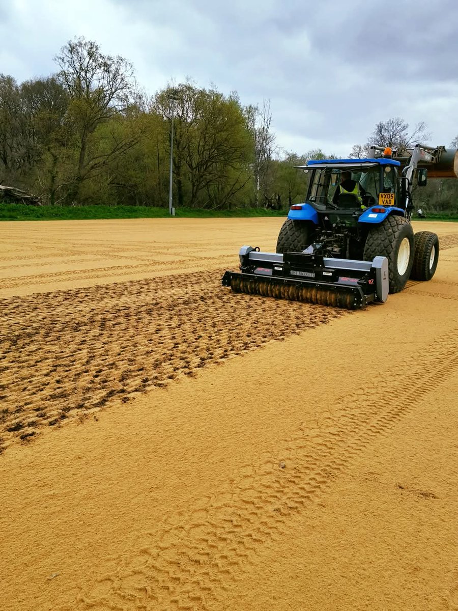 jpughlewisltd's tweet photo. Getting the field ready for the game ahead! 💪⚽ Here the Pugh-Lewis team are using the agrivator to decompact the surface and ensure optimal soil health before seeding 🌱

 #FieldPrep #Agrivator #SportsFieldCare #HealthySoil #jpughlewisltd https://t.co/XURkwuHs8A