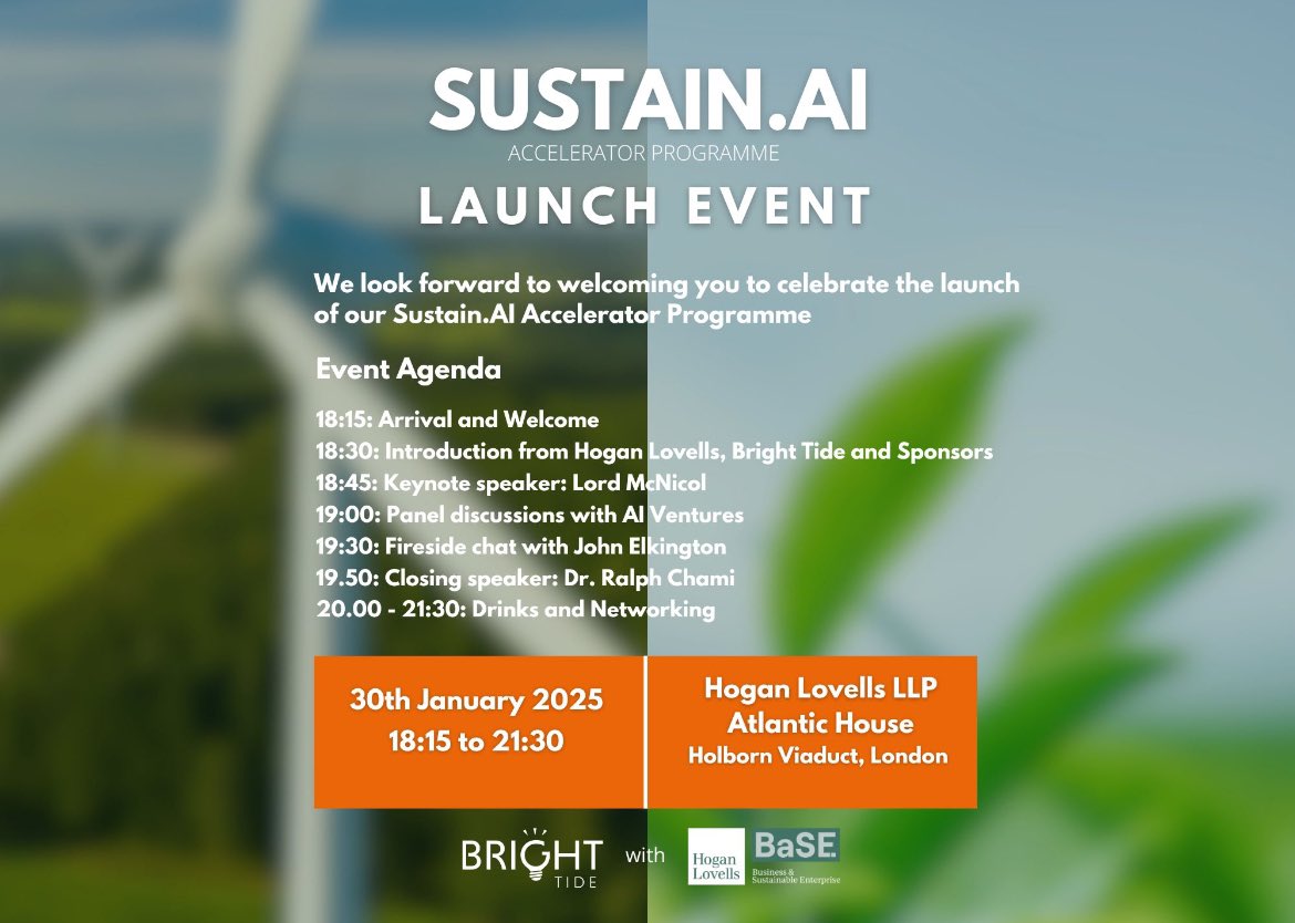 Don’t forget to catch us at the Sustain.AI accelerator programme launch event in London this week! Places are very limited so please register at: lnkd.in/dR52uGWG