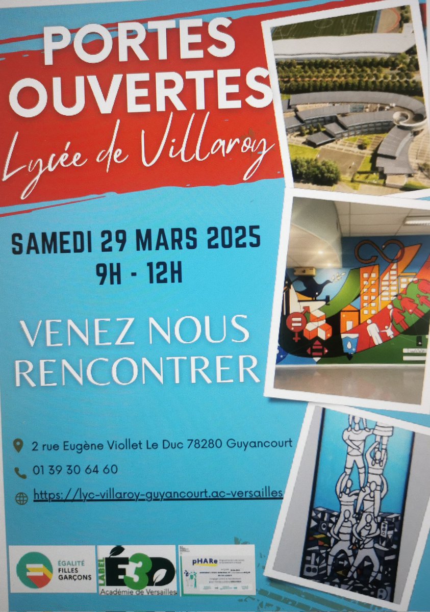 Lycée De Villaroy (@lvillaroy) on Twitter photo Lors des Portes Ouvertes du <a href="/LVillaroy/">Lycée De Villaroy</a>, nous vous invitons à venir rencontrer nos professeurs (spécialités, options, équipes des séries technologiques STMG et STI2D...) . Cette matinée s'adresse aux élèves et parents de 3ème et de Seconde. Lors des Portes Ouvertes du <a href="/LVillaroy/">Lycée De Villaroy</a>, nous vous invitons à venir rencontrer nos professeurs (spécialités, options, équipes des séries technologiques STMG et STI2D...) . Cette matinée s'adresse aux élèves et parents de 3ème et de Seconde.