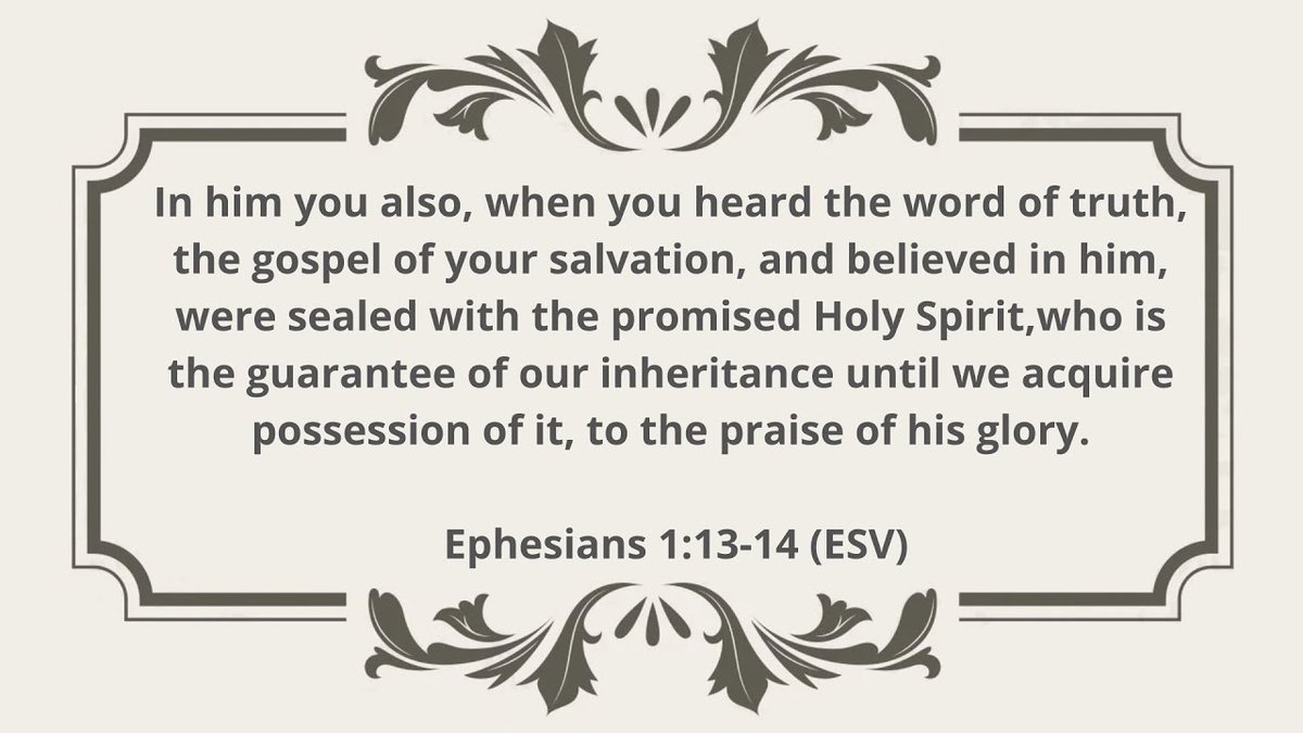 DeepestMixes's tweet photo. The instant reception of the Spirit at the point of belief is God’s promise that you will make it to the day of glorification. 

You are now 'In Christ' &amp; spiritually reborn. At this point of justification you obtain permanent and irrevocable citizenship within the kingdom of God https://t.co/Rls1tb8JBY