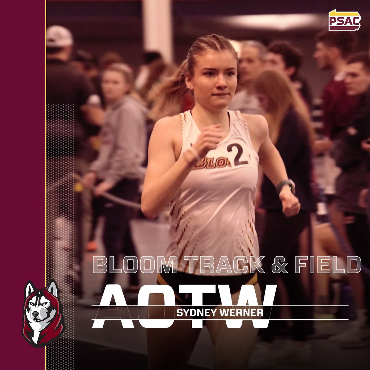 Congratulations to our Women’s Athlete of the Week, Sydney Werner! Sydney dominated her heat of the mile to end up placing 8th overall. Her effort punched her a ticket to the PSAC championships and currently ranks her 11th in the conference. Way to go, Sydney! 🐾
